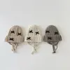 New autumn and winter styles of baby black woolen hats, children's hats, warm hats for girls and boys, ear-protecting hats for toddlers, cold hats and knitted hats details Picture